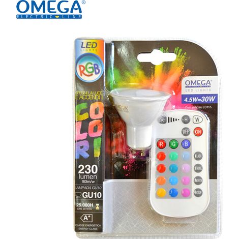 FARETTO LED GU10, RGB + Bianco INCLUSO TELECOMANDO (1/3)