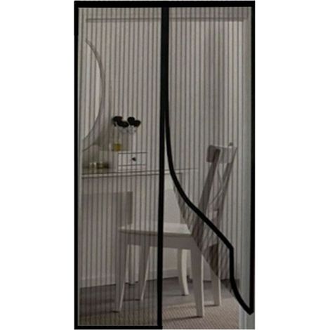 1pc (90 x 210 cm, black) Magnetic Fly Screen Doors and Windows, Anti-Insect Gauze Curtains, Mosquito Net for Sliding Windows, Magnetic Anti-Mosquito No Drilling (1/2)