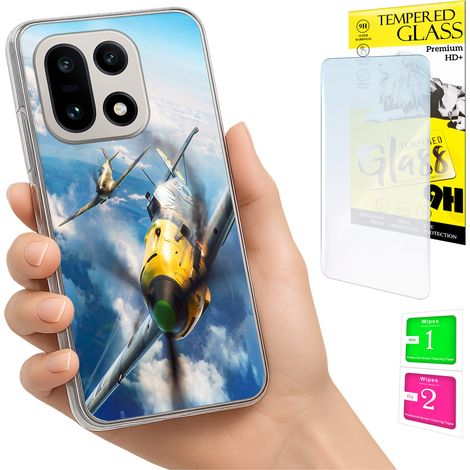Custodia per OnePlus 15, cover posteriore con vetro 9H. (1/5)