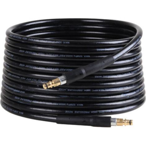Tuyau de 15 m pour nettoyeur haute pression Kärcher, tuyau flexible pour nettoyeur haute pression Kärcher, tuyau haute pression pour Kärcher K2 K3 K4 K5 K6 K7 connecteur rapide (1/4)