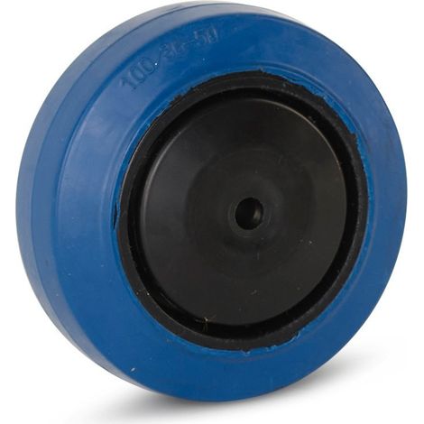 Roue libre - MESO - Caoutchouc élastique bleu - 125mm - 180kg (1/3)