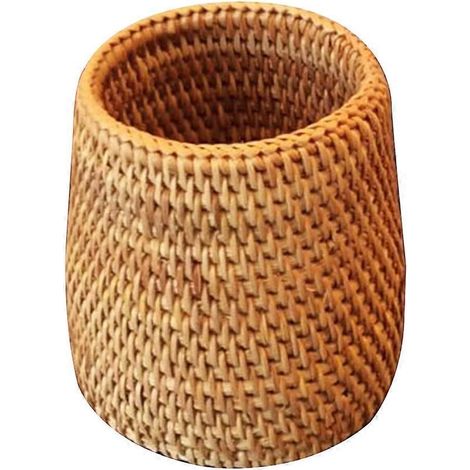 coffret à thé en rotin tressé, panier de rangement créatif pour le thé, accessoire multifonctionnel pour la cérémonie du thé et les stylos.
