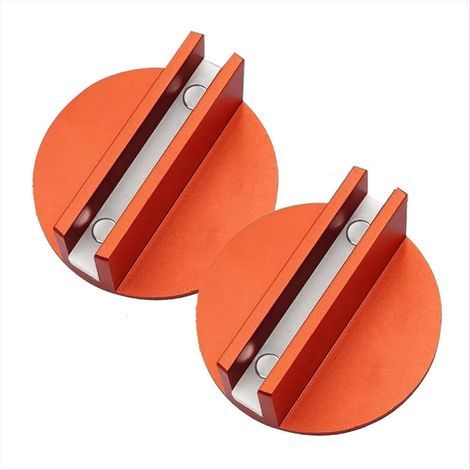 Convient aux Rollbacks et plus encore : adaptateurs de cric à sertir en lot de 2, protections universelles en aluminium rainuré magnétique pour rails de châssis et coussinets de montage au sol pour vo (1/2)
