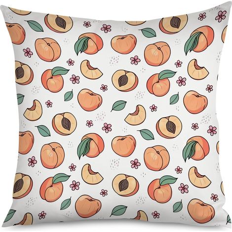 Housse de Housse Coussin Imprimé Pêches Mignon (1/5)