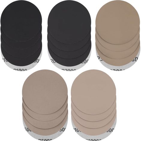 Schleifpapier 150mm Klett 20Stück Nass/Trocken Körnung 1000-10000 für Exzenterschleifer (1/5)