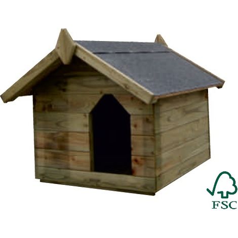 Cuccia per Cane in Legno di Pino Silvestre - ITALFROMDOG01 - cm 85x120x85h