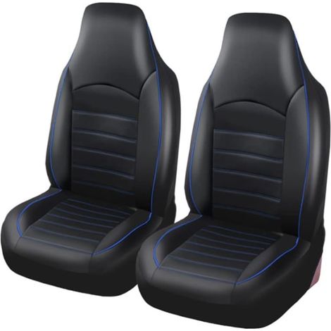 Classique Housses de Siège de Voiture Avant Universelle, Housse de Sieges Auto Couvre Siege Auto Avant, Bleu (1/5)