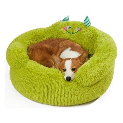 BUNTHAUS Panier souple pour chien, panier orthopédique grande taille (69 x 69 x 36 cm), panier lavable, panier en carton, vert (1/5)