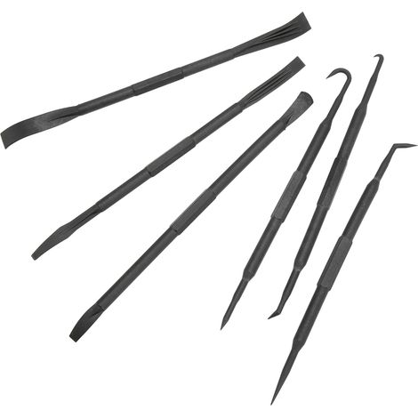 Jeu de 6 leviers et crochets, en plastique ABS double extrémité, noir, pour retirer les accessoires de joint torique. (1/5)
