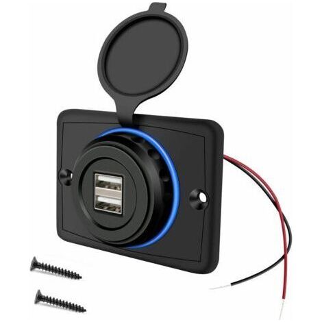 FENOPLASTICAPrise USB 12V Port USB 12V Double Prise USB Camping Car 12V, 3.1A USB Chargeur pour Voiture, Chargeur USB de Voiture pour Voiture Bus Camping Car Bateau (1/4)