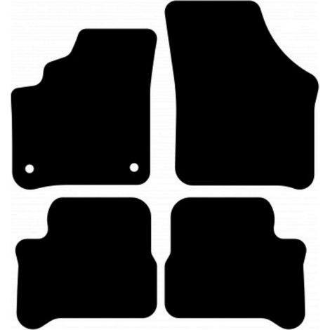 BASIC schwarze Velours-Fußmatten für: Volkswagen e-Up Fließheck (2019-) (1/5)