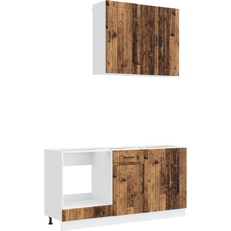Kitchen Unit LUCCA 5 pcs Old Wood Engineered Wood vidaXL