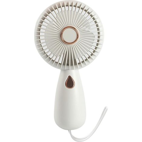 JSSEVN - Mini ventilador portátil, recargable por USB, ligero y práctico, con cordón ajustable, ventilador de bolsillo para viajes. (1/5)