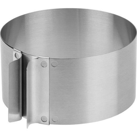 Aro para tartas, molde para tartas, molde para tartas sin base, Practico, molde redondo para tartas, 14-24 cm, alto, 15 cm, acero inoxidable (1/3)