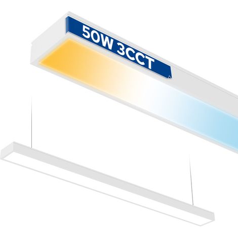 Réglette Linéaire LED 50W FORTIS - 118cm - Blanc - 3CCT (3000K-4000K-6400K) - Haute Puissance 4000lm - Horoz Electric (1/5)