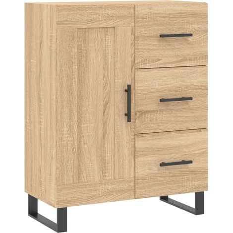 Maison La Vie - Buffet Salon Moderne - Meuble de rangement - chêne sonoma 69,5x34x90 cm bois d'ingénierie bu4162 (1/5)