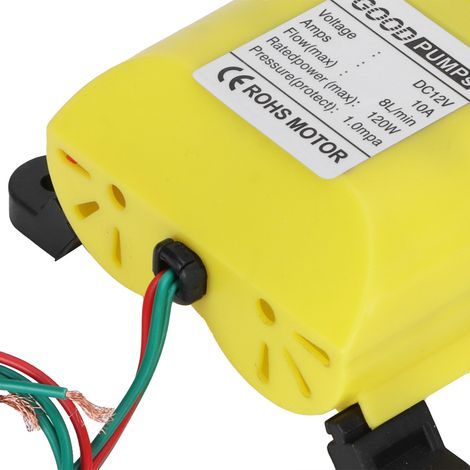 Pompe à eau haute pression 12V 120W 8L avec raccords en cuivre pour injection automatique (1/5)