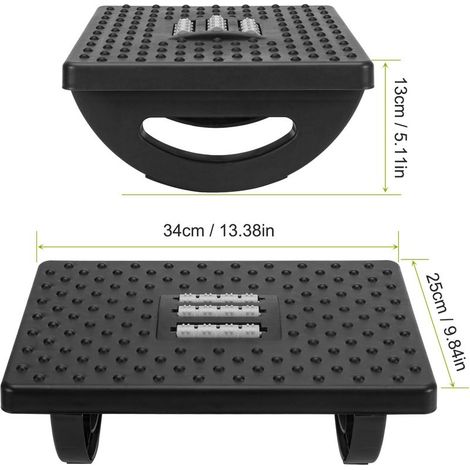 Bequeme Bürofußstütze mit ergonomischem Kunststoffkissen und Massagepunkten für maximalen Komfort im Büro (1/5)