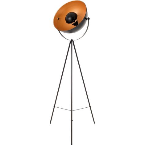 Naeve BERNICE Lampadaire trépied noir-doré 1xE27 (1/5)