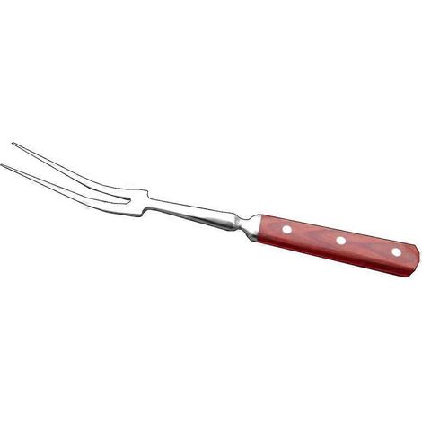 Fourchette à barbecue 2024 avec manche en bois, en acier inoxydable, multifonctionnelle et antiadhésive, pour la cuisson de la viande au barbecue.
