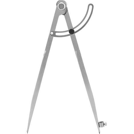 Adjustable Compass Pointed Marking Compass with Locking Wing and Pencil Holder for Carpenter Metal Work Leather Work (1/2)
