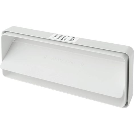 La Ventilazione CVL229B Giunto 220x90 mm, con valola a farfalla per tubi rettangolari in ABS. Colore bianco