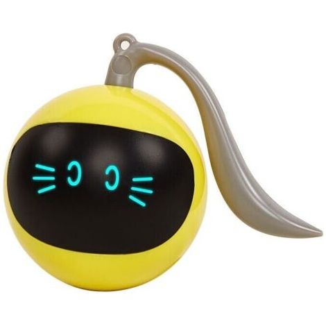 Jouet interactif intelligent pour chat avec LED colorée et balle rotative automatique rechargeable par USB (1/4)