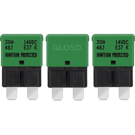 Disjoncteur Fusibles à lames Réinitialisation automatique Standard Le bateau Camion Voitures 30 AMP 3 paquets E37 (1/5)