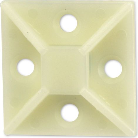 KSS Befestigungssockel selbstklebend Polyamid 6.6, Natur, L=38,5, B=38,5, 1 Stück (1/2)