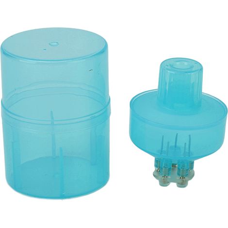 Peigne applicateur pour soin du cuir chevelu, massant, en alliage, portable, vide, bleu ciel, pour femmes. (1/5)