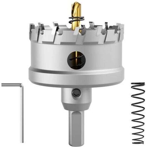 Scie cloche haute performance en carbure de tungstène (65 mm), scie cloche TCT. Idéale pour l'acier inoxydable et les treillis métalliques. (1/4)
