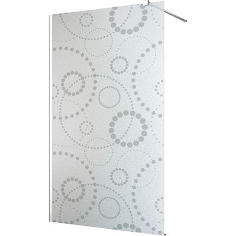Stickers paroi de douche dépoli - Cercles - 60x120 cm (1/2)