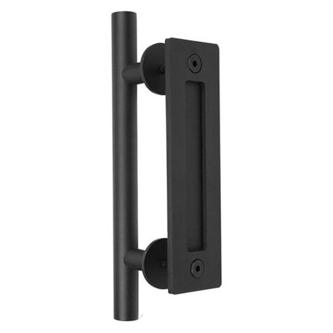 PA 30 cm Schiebetürgriff, schwarz mit Schiebetürgriff, rustikal, große Größe, geeignet für Tore, Garagen, Schränke, 1 Stück (1/4)