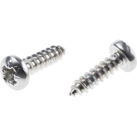Vis autotaraudeuse RS PRO, N°6 x 13mm, tête Cylindrique, en Acier Inoxydable ( Prix pour Boîte de 100 )