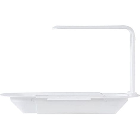 Support de Rack de Vidage de Cuisine Extensible, Plateau de Drainage pour Évier avec Porte-Savon et Éponge, Organisateur de Rack de Stockage
