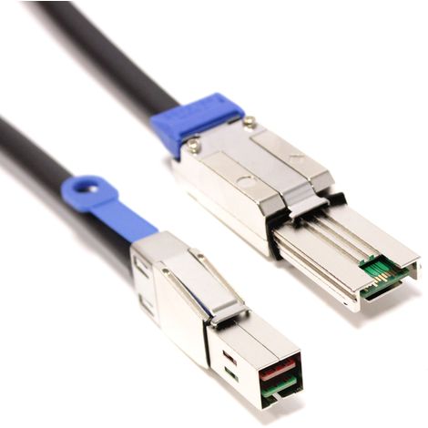 BeMatik - MiniSAS-HD câble SFF8644 à SFF8088 MiniSAS 2m (1/3)