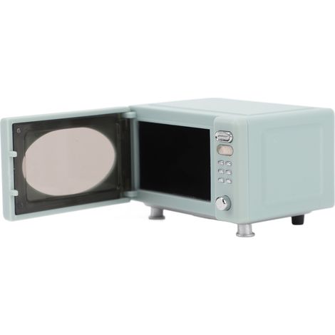 Modèle de micro-ondes miniature pour maison de poupée, haute simulation, accessoires de cuisine, ornements, petite maison, décoration de micro-ondes, bleu clair (1/5)