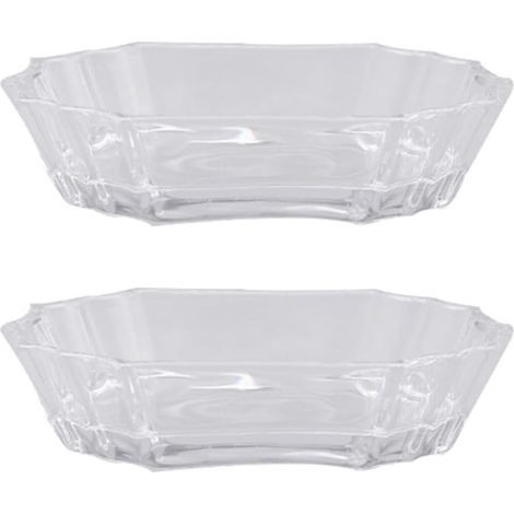 Transparent Soap Dish for Bathroom 2 Piece Set of Durable