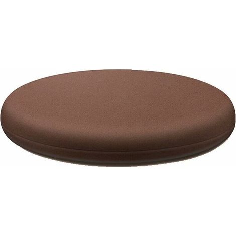 Round Chair Cushion 40cm, Removable Cover Indoor Chair Cushion, Washable Dining Chair Cushion, 4cm Thick Memory Foam Chair Cushion, Brown - LIAIKI