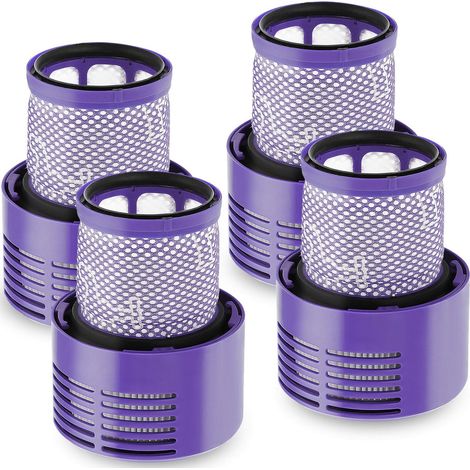 Lot de 4 filtres pour aspirateur Dyson V10 – compatible SV12 – lavables réutilisables – remplace 969082-01 – modèle Cyclone (1/5)