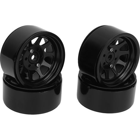 Satz mit 4 universellen 1,9-Zoll-RC-Felgen aus Zinklegierungsstahl (10 Felgen) für Axial SCX10 II III RC-Crawler-Cars, schwarz (1/5)