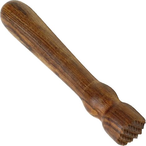 Pilon à Caipirinha Professionnel Gekrbt en Bois de Sheesham Massif - 22,5 cm, Rillen pour Presser Limettes, Idéal pour Mojitos et Cocktails Fruits, Durable et Ergonomique pour Bar Pro