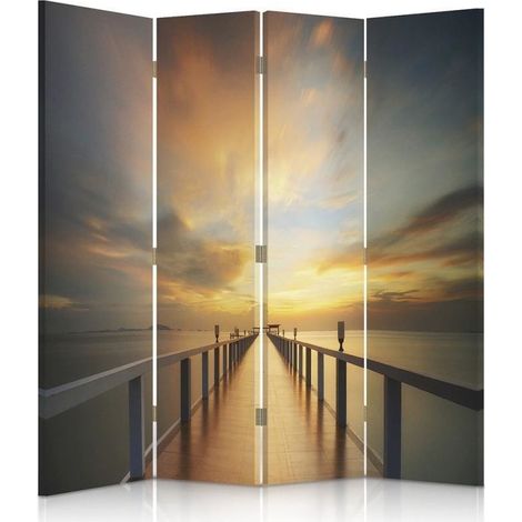 Paravento bilaterale, Ponte immerso nella luce del sole - 145x170 (1/5)