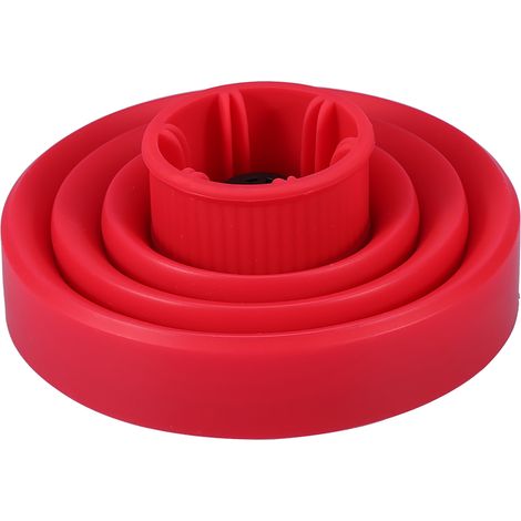 Sèche-cheveux pliable en silicone rouge avec diffuseur pour coiffure professionnelle, outil de séchage et stylisme capillaire (1/5)