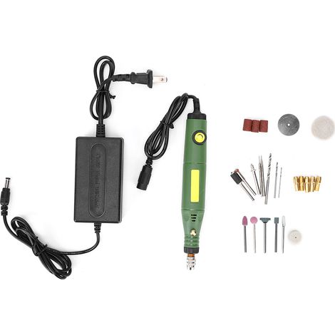 26Pcs Electric Grinder Machine Set Mini Adjustable Speed Hand Tool 18W US Plug 100-240V (1/5)