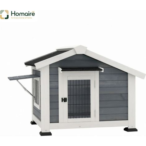 Hundekäfig aus Metall und grauem Metall 98 x 76 x 69,5 cm HOMAIRE (1/5)