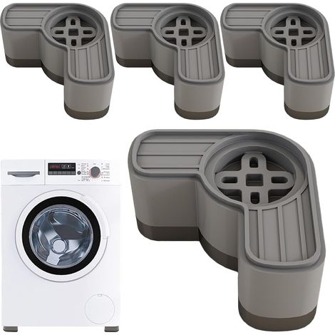 CCYKXA Anti-vibration Mats for Washing Machines, 4 Pieces, Heavy-Duty Machine Pads - Non-Slip Apartment Accessories, Shock Absorbing Stabilizers (1/5)