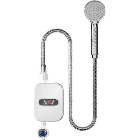Ensemble de pommeau de douche avec chauffe-eau électrique instantané compact de 3500 W (1/5)