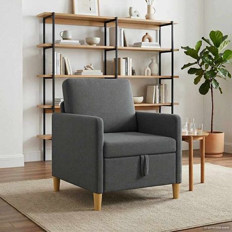 vidaXL Sofa avec rangement Gris foncé 72 x 78 x 87 cm Polyester (1/5)
