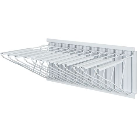 Support mural pour rangement de plans – Capacité 1200 plans, porte-plans suspendu avec 12 fixations pivotantes, pour pinces 24", 30", 36" ou 42" (support seul sans pinces) – Très robuste (240 lbs) (1/5)